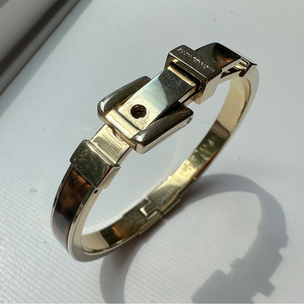 Michael Kors Gold & tortoise buckle bangle bracelet